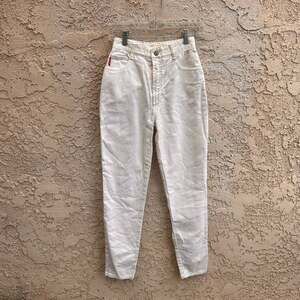 NWT Vintage Bongo Gene Montesano White High Waist Jeans Made USA Size 3